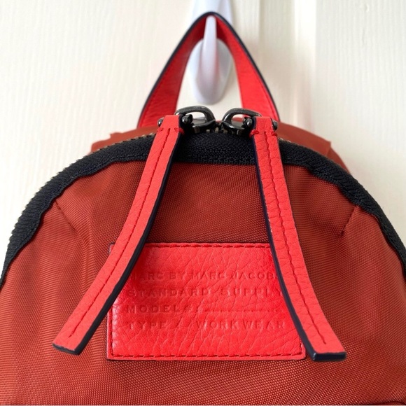 $198 Marc By Marc Jacobs Domo Arigato Packrat Orange Nylon Backpack - Picture 3 of 10